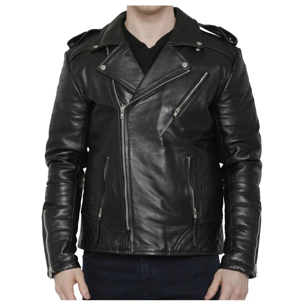 Men’s Motorcycle Fashion Leather Jacket