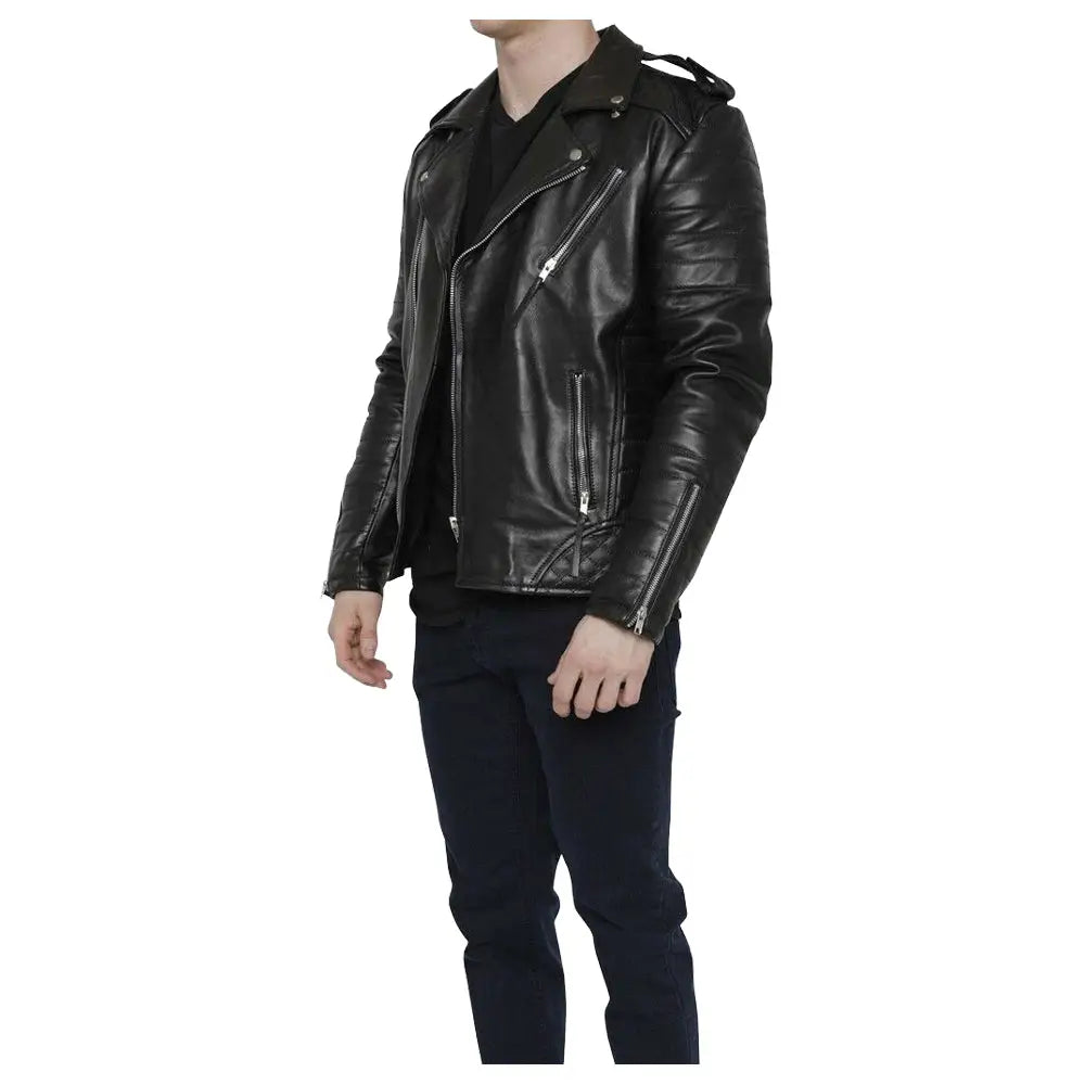 Men’s Motorcycle Fashion Leather Jacket