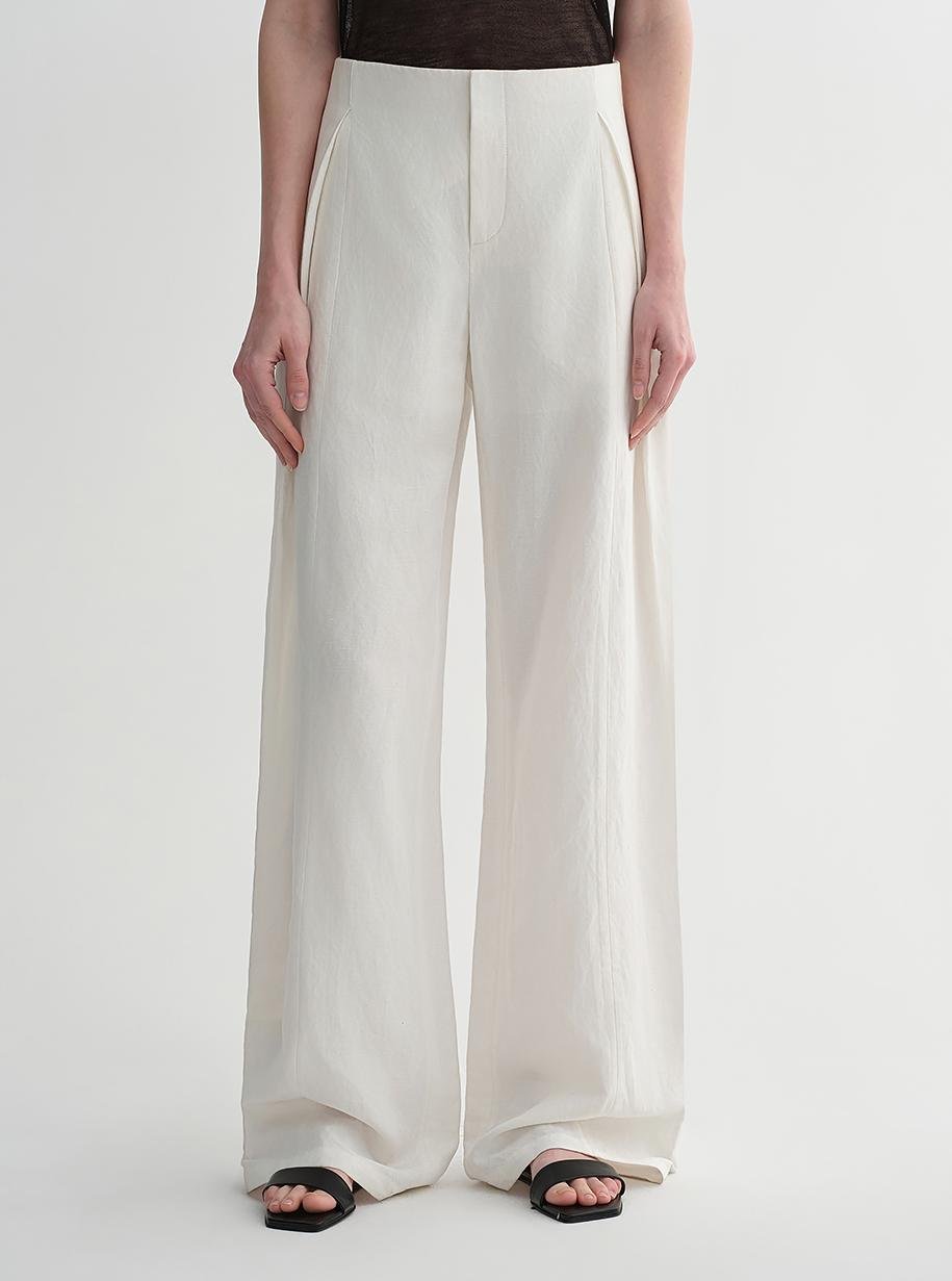 Mulberry silk linen V-neck vest summer suit for women