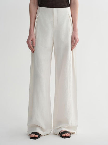 Mulberry silk linen V-neck vest summer suit for women