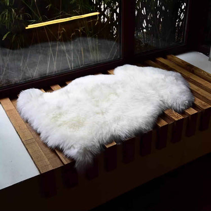 Natural New Zealand Sheepskin Rug 2x3 | Single Pelt | Ultra-Soft Thick Wool | Undyed & Formaldehyde-Free | Nursery-Safe-1