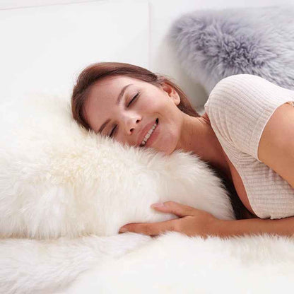 Natural New Zealand Sheepskin Rug 2x3 | Single Pelt | Ultra-Soft Thick Wool | Undyed & Formaldehyde-Free | Nursery-Safe-4