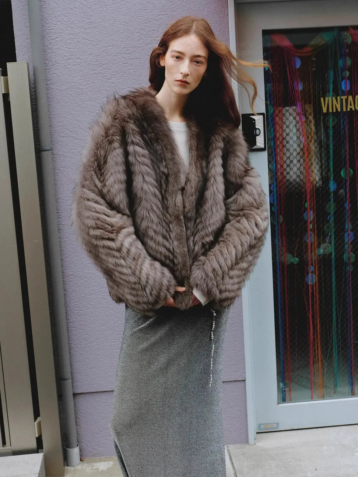 "Polar Night Star" imported sagafurs fox fur coat whole fox fur coat-2