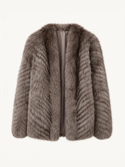 "Polar Night Star" imported sagafurs fox fur coat whole fox fur coat-0