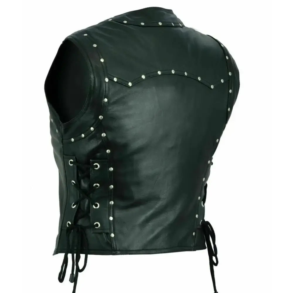 Women’s Punk Motorcycle Leather Vest