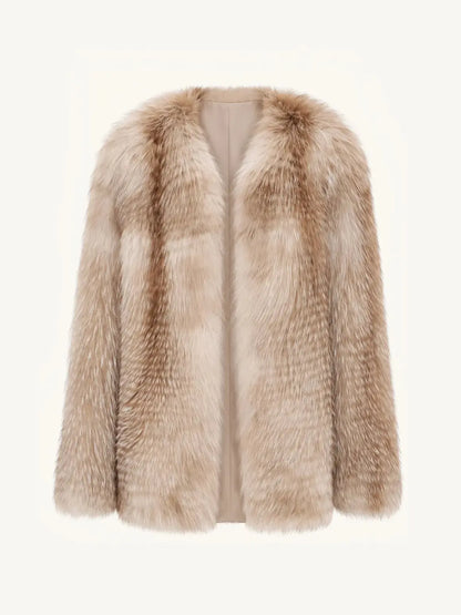 Romantic Nordic Imported colorful fox fur coat