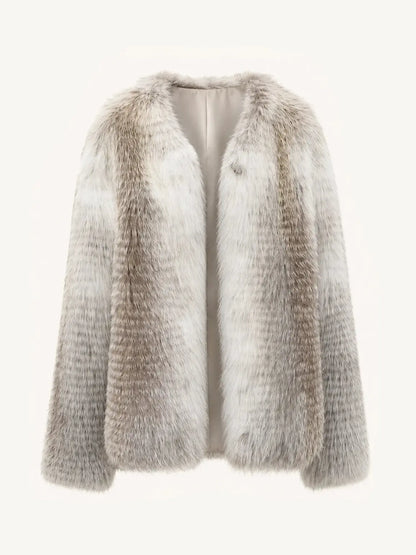 Romantic Nordic Imported colorful fox fur coat