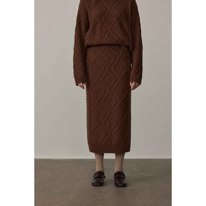 "Rozen Maiden" 26S Australian Merino Wool Cable Skirt-0