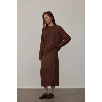 "Rozen Maiden" 26S Australian Merino Wool Cable Skirt-1