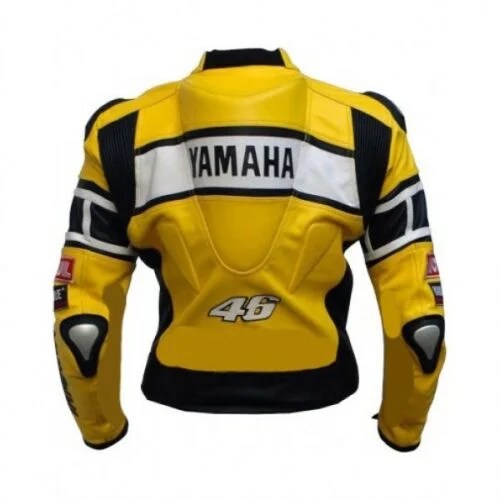 YELLOW MOTORCYCLE LEATHER RACING JACKET