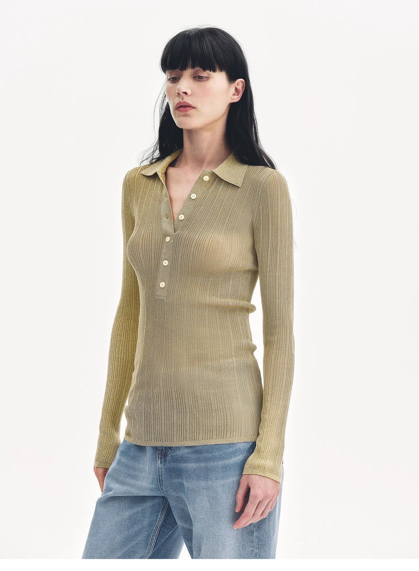 "Spring Inspiration" Retro Slim Fit POLO Neck Sweater