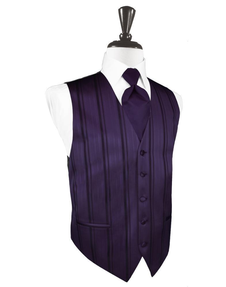 Striped Satin Tuxedo Vest 3-4