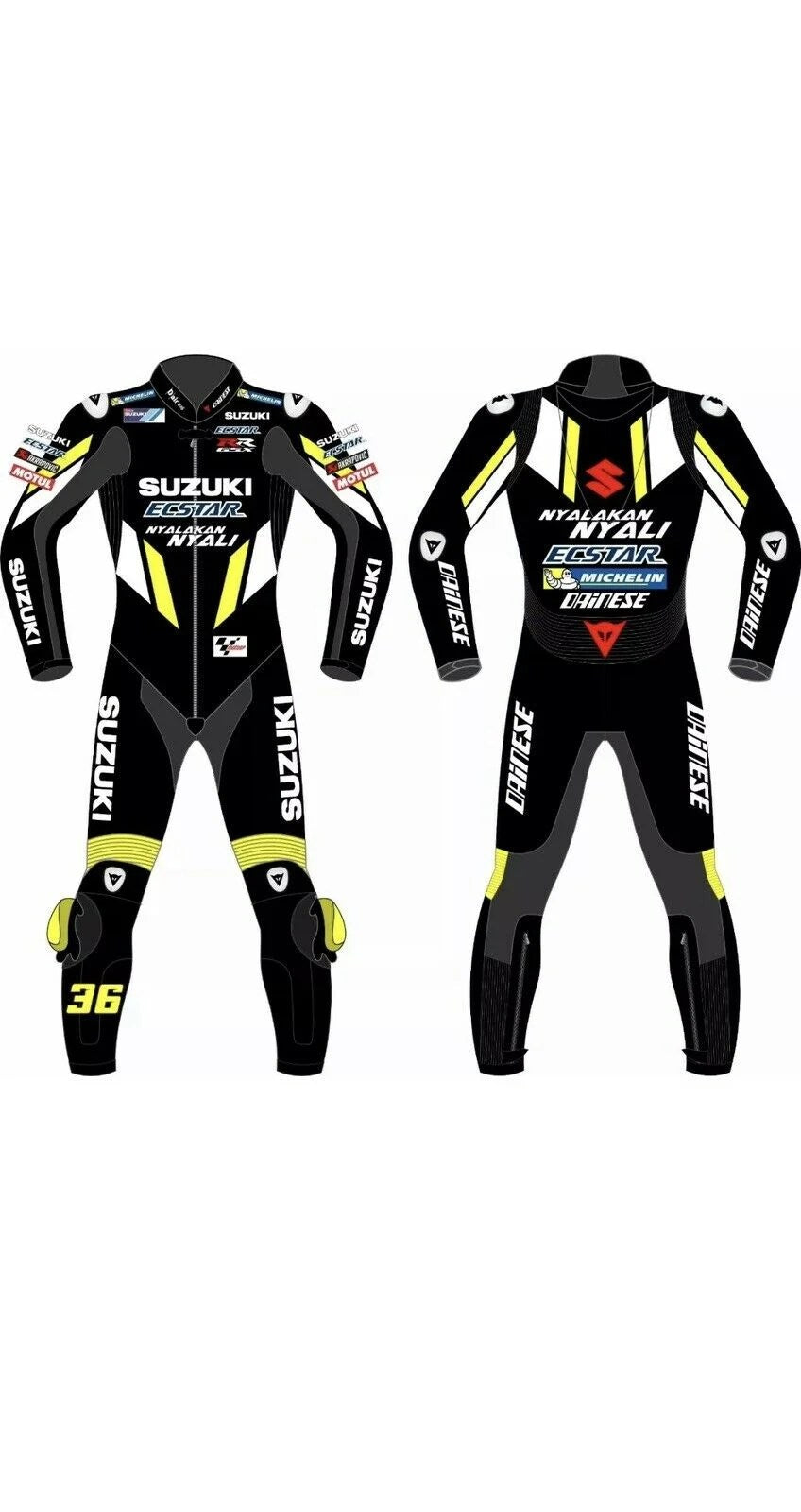 SUZUKI MOTORCYCLE LEATHER RACING SUIT - XXXXL