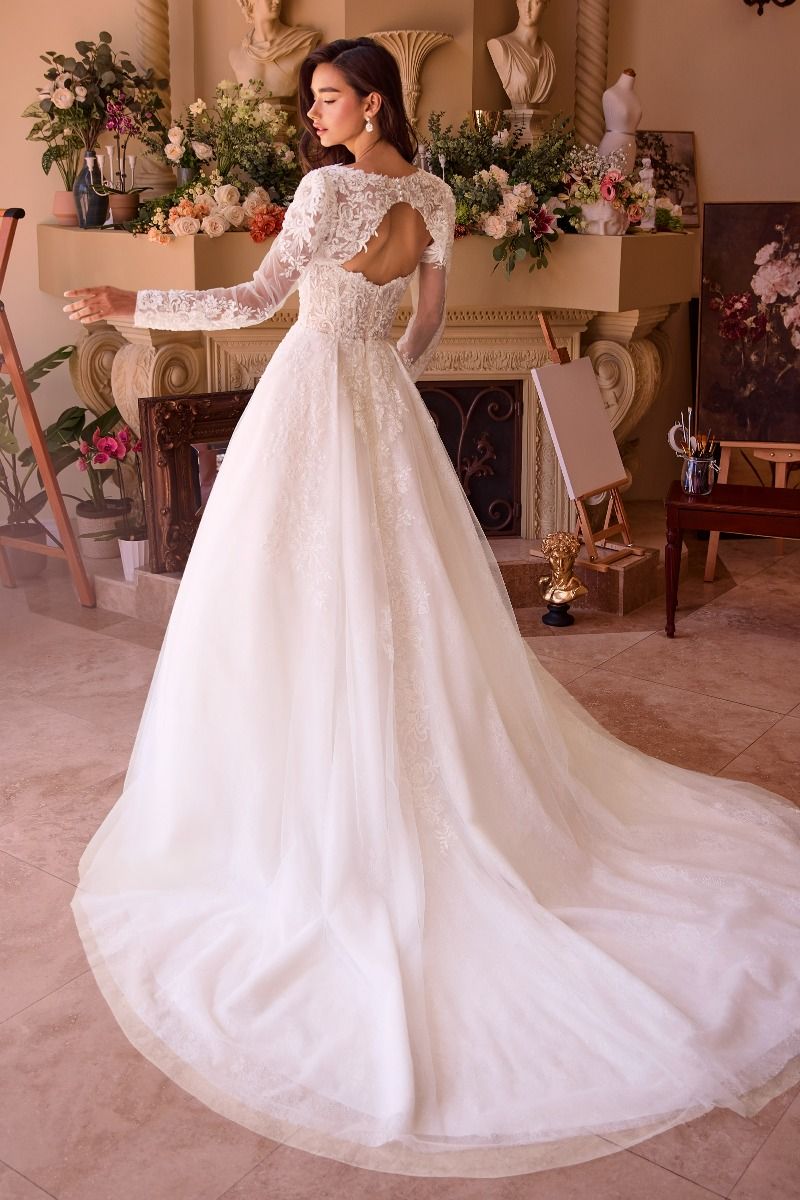 Strapless Wedding Ball Gown & Lace Bolero-1
