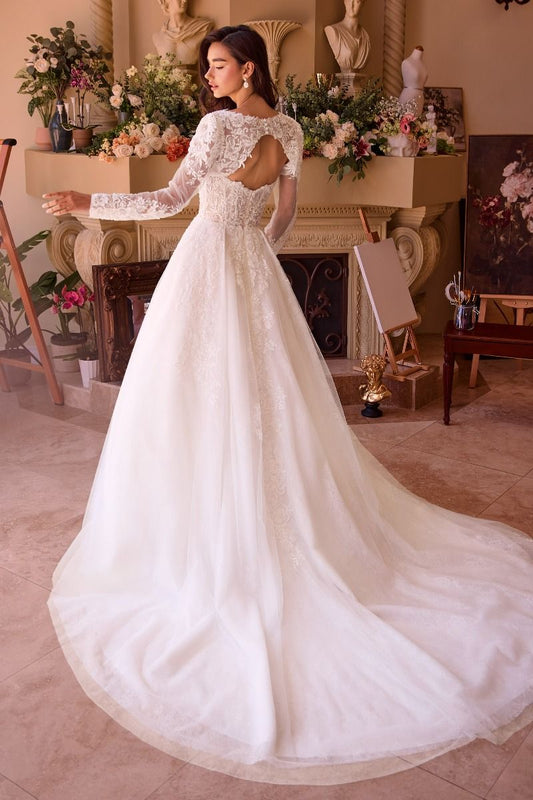 Strapless Wedding Ball Gown & Lace Bolero