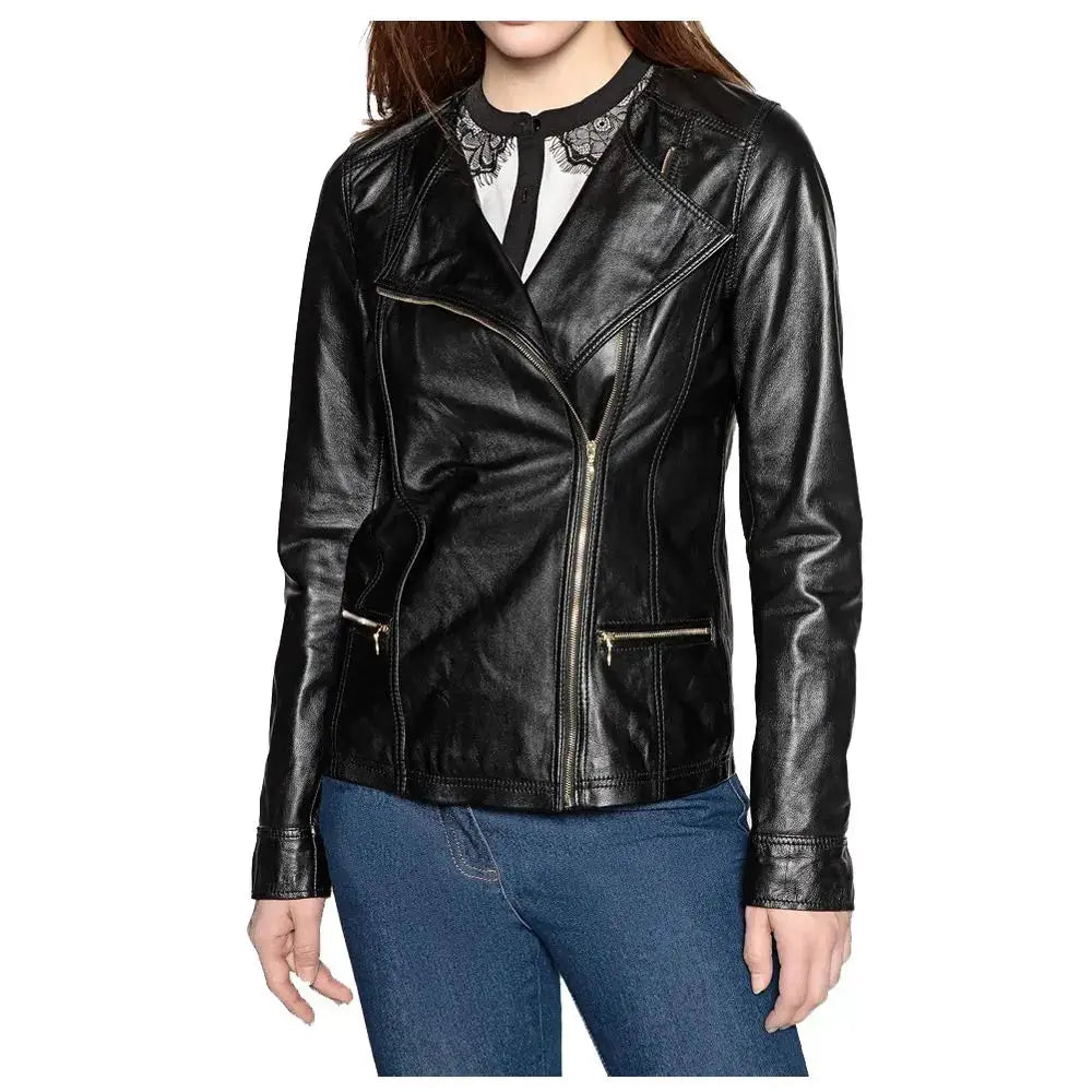 Women’s Soft Leather Motorcycle Jacket