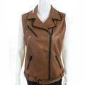 Women’s Belted Leather Motorcycle Vest
