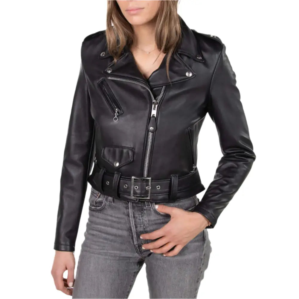 Women’s Black Motorcycle Jacket Leather