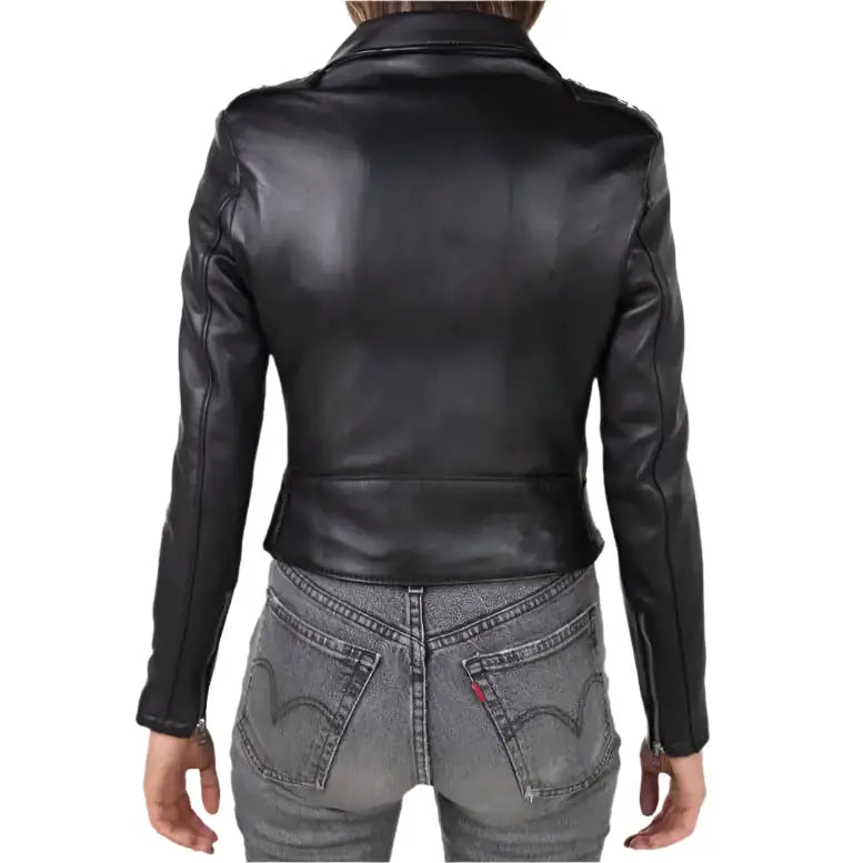 Women’s Black Motorcycle Jacket Leather