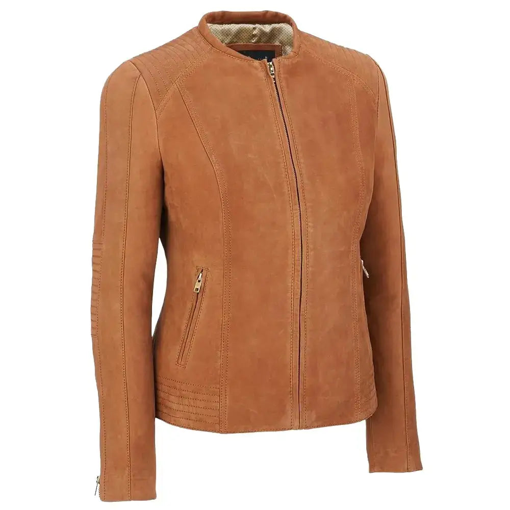 Women’s Leather Suede Motorcycle Jacket