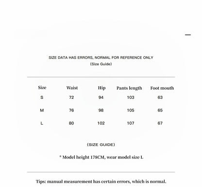 "Workplace Ladies" Fashionable drapey single pleat skinny wide-leg mid-low waist casual pants for women
